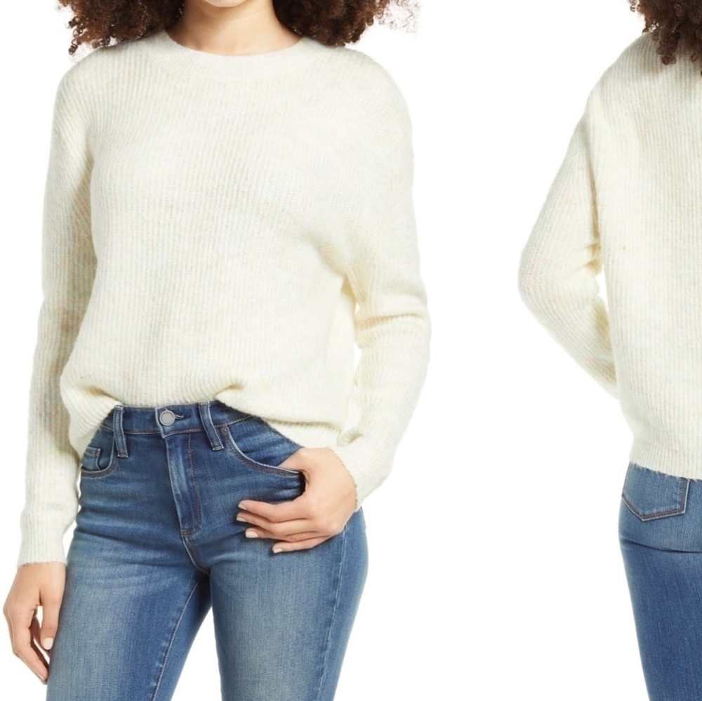 NEW BP Knit Rainbow Marl Colorful Sweater